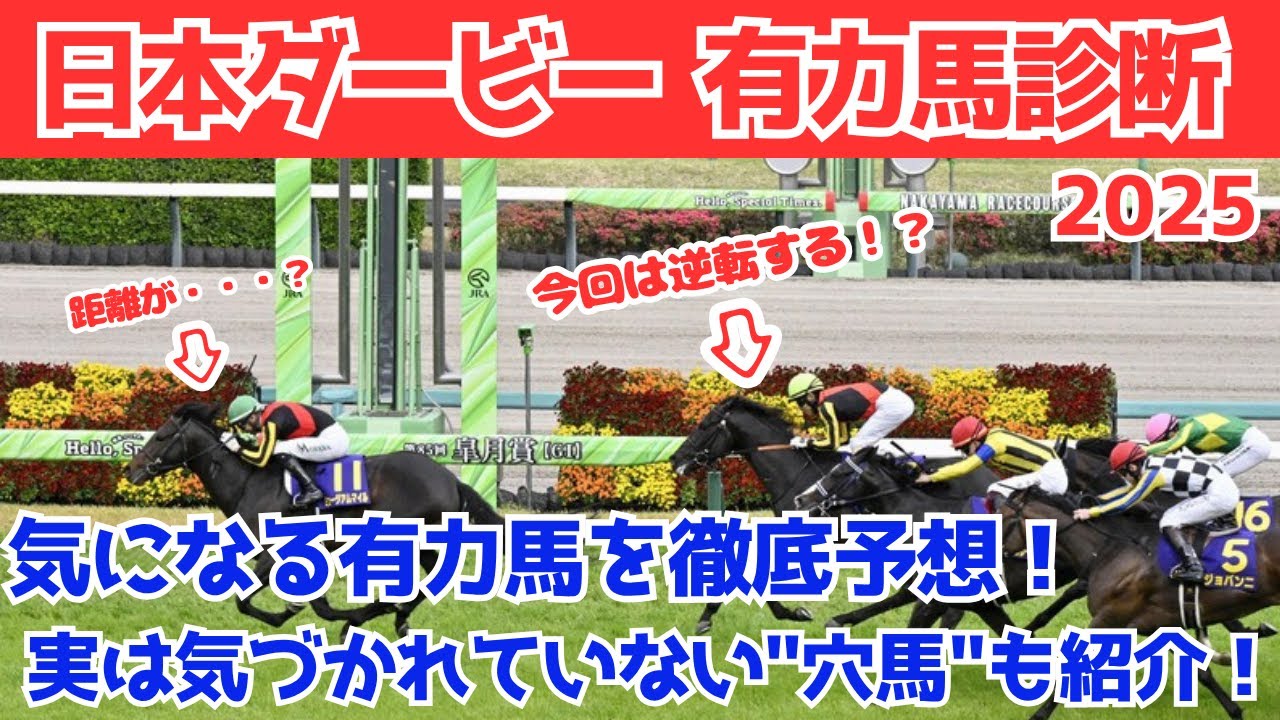 【日本ダービー2025 有力馬診断】頂点に立つのは？皐月賞組 vs 別路線組、そして波乱を呼ぶ穴馬候補！(枠順前)