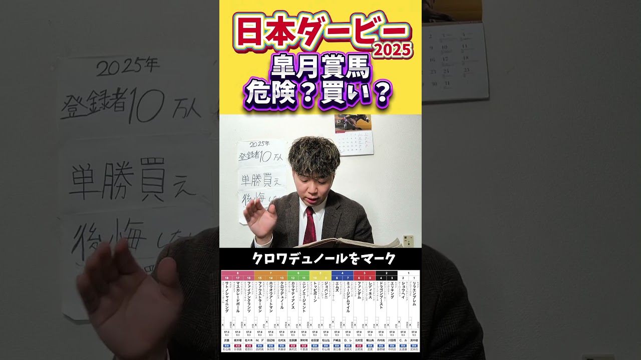 【日本ダービー 2025】皐月賞馬ミュージアムマイル買う？#競馬#競馬予想#日本ダービー#ミュージアムマイル#クロワデュノール