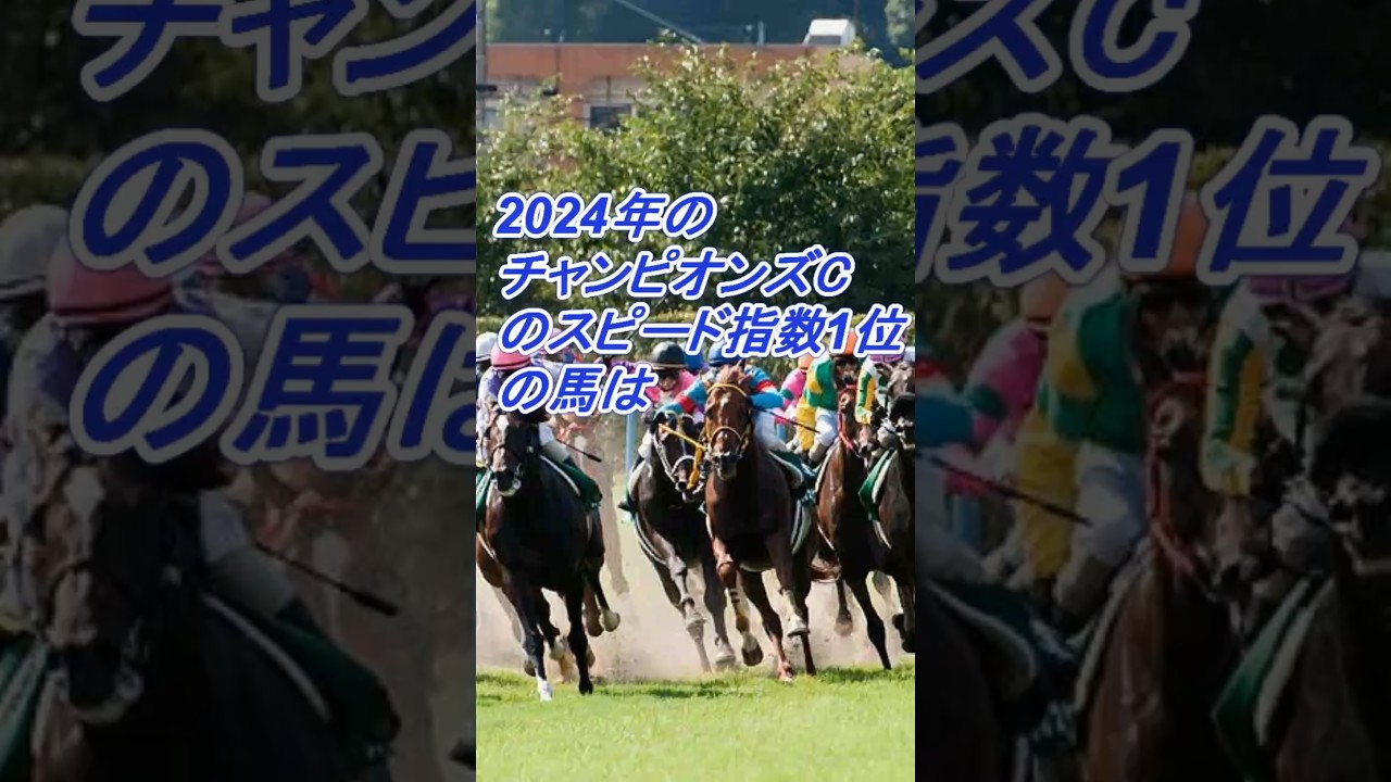 2024年のチャンピオンズカップのスピード指数１位の馬は #競馬