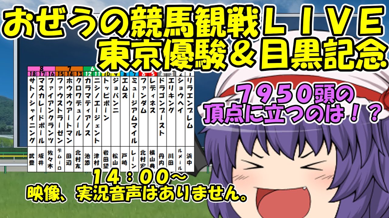 おぜうの競馬観戦LIVE　東京優駿・日本ダービー＆目黒記念