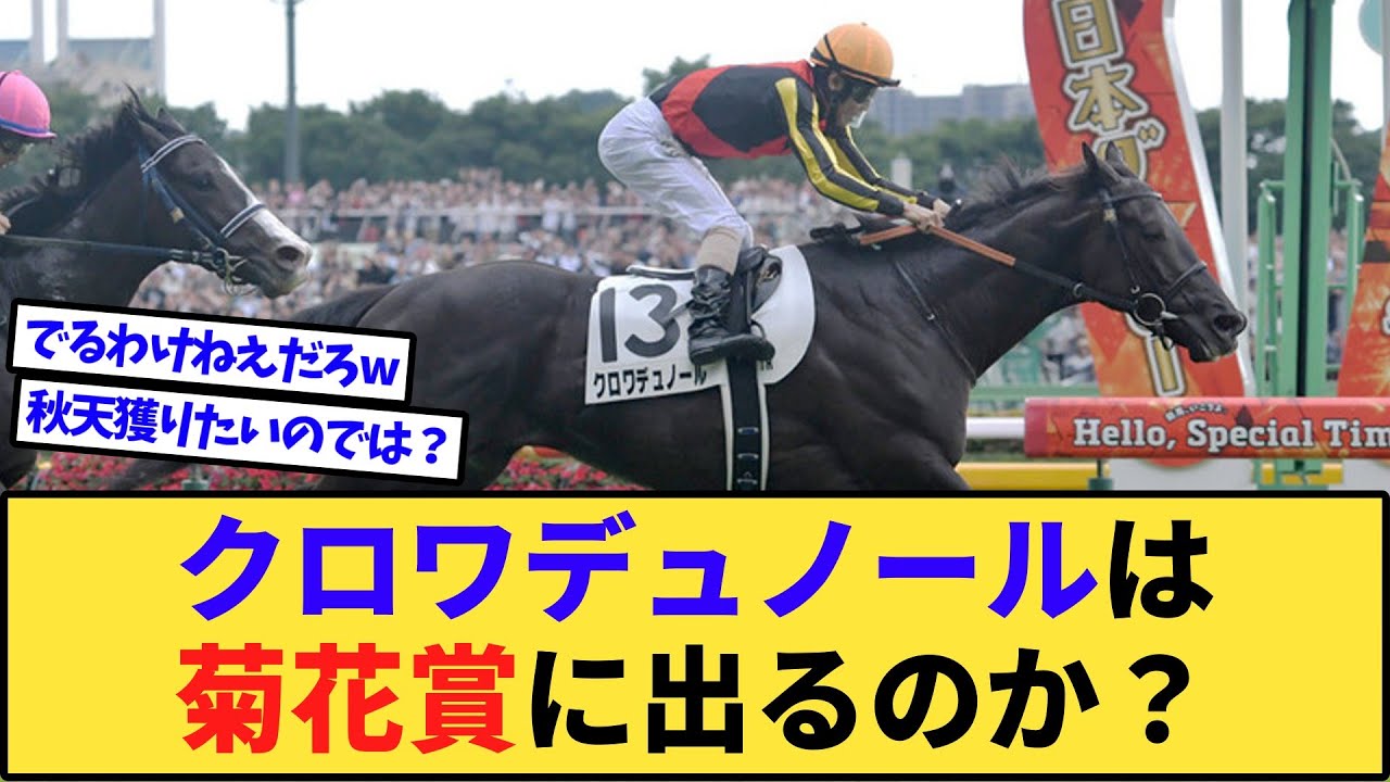 【疑問】果たしてクロワデュノールは菊花賞に出るのか？