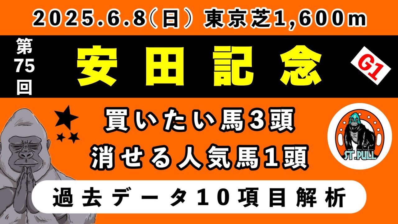 【安田記念2025】過去データ10項目解析!!買いたい馬3頭と消せる人気馬1頭について(競馬予想)
