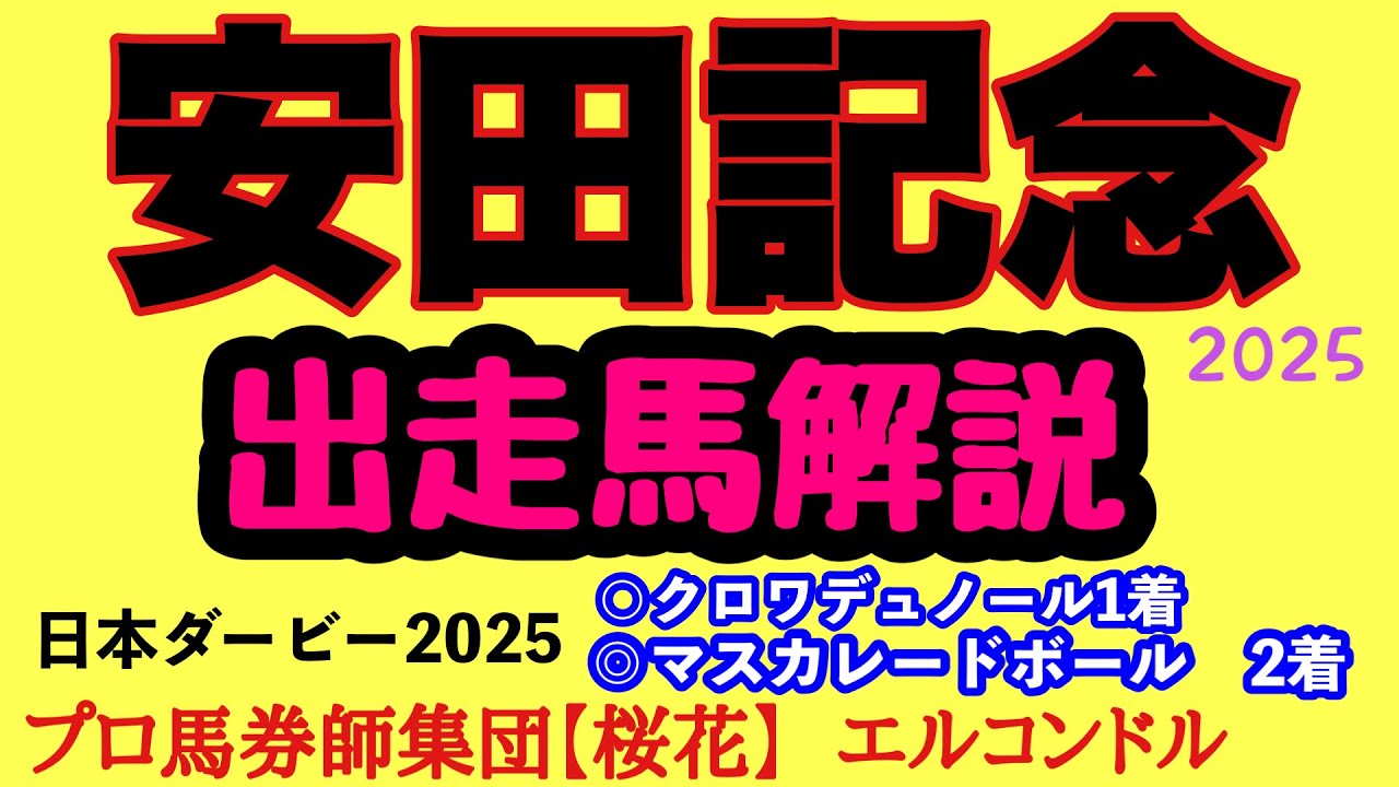 エルコンドル氏の安田記念2025出走馬解説！！ダービーが終わったがG1はまだ終わらない！春のマイル王決定戦に素晴らしいメンバー揃い好レースになりそう！
