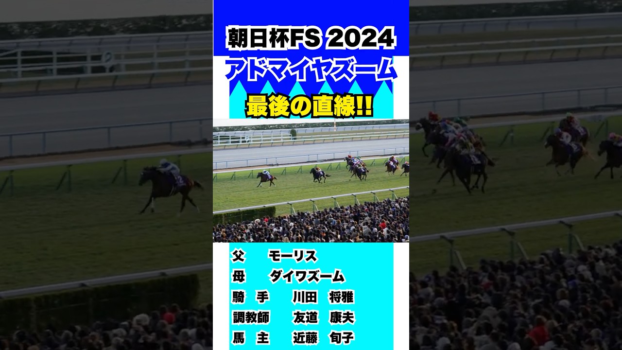 アドマイヤズーム【朝日杯FS 2024 】最後の直線