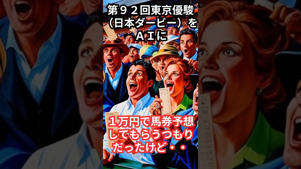 第92回東京優駿（日本ダービー）の予想をAIに聞いてみるつもりだったが・・・　＃競馬＃ダービー＃AI予想＃競馬予想＃202東京優駿2025