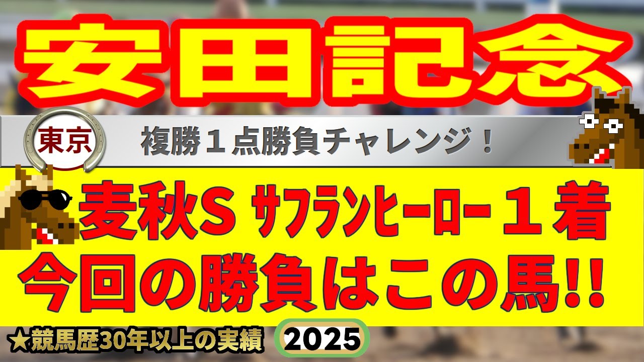 安田記念2025競馬予想🔥麦秋S◎サフランヒーロー（わるめし君本命）