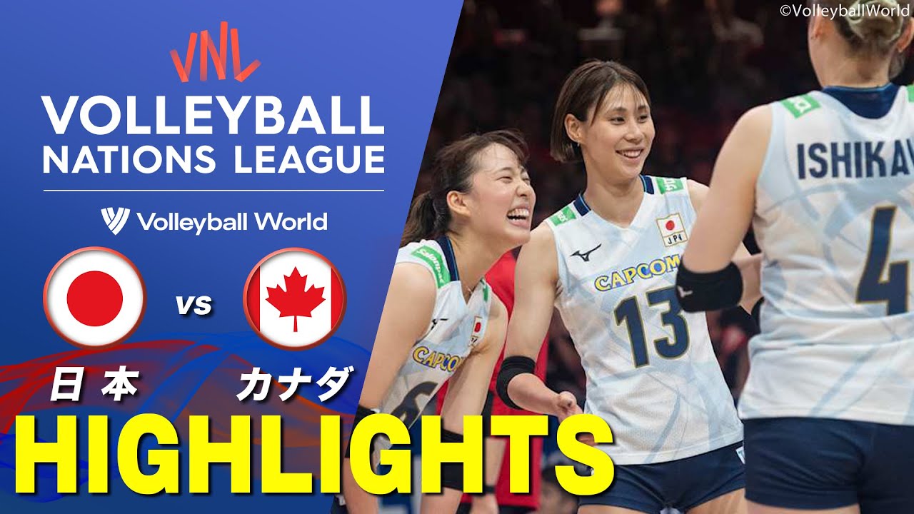 【新生バレー女子日本代表】ハイライト「第3戦 日本 vs カナダ」【バレーボールネーションズリーグ2025】