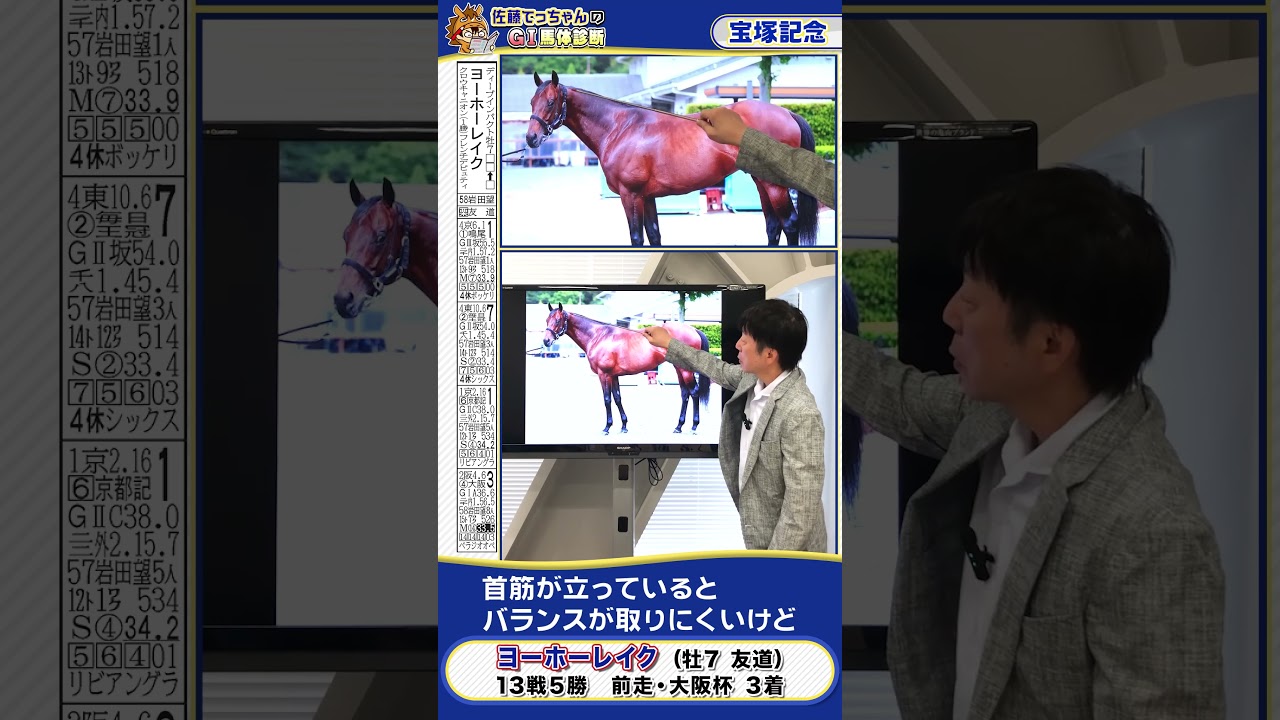 【2025年 宝塚記念】大阪杯３着ヨーホーレイクの馬体診断　 #shorts #競馬 #予想