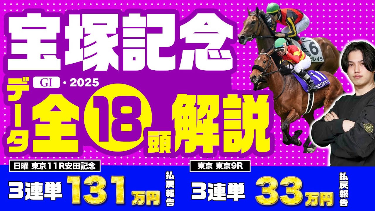 【2025 宝塚記念】今年は5強！？上半期G1を締めくくるにふさわしい混戦かつ高配当G1を絶好調kotaが18頭全頭完全解説！