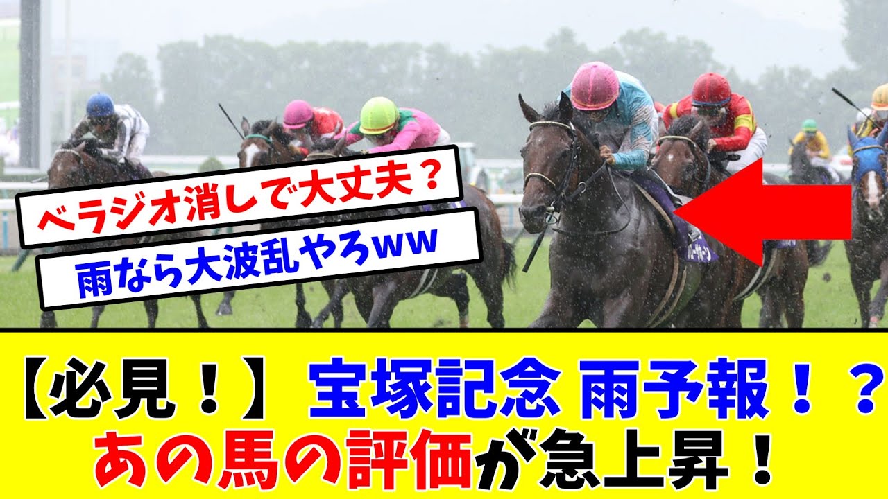 【必見！】宝塚記念 雨予報！？あの馬の評価が急上昇！