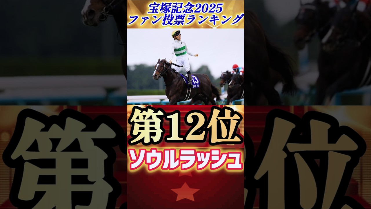 【宝塚記念ファン投票ランキング第12位ソウルラッシュ】2024年マイルCS(G1) #競馬 #中央競馬 #horse #馬 #宝塚記念 #ファン投票 #short #shorts