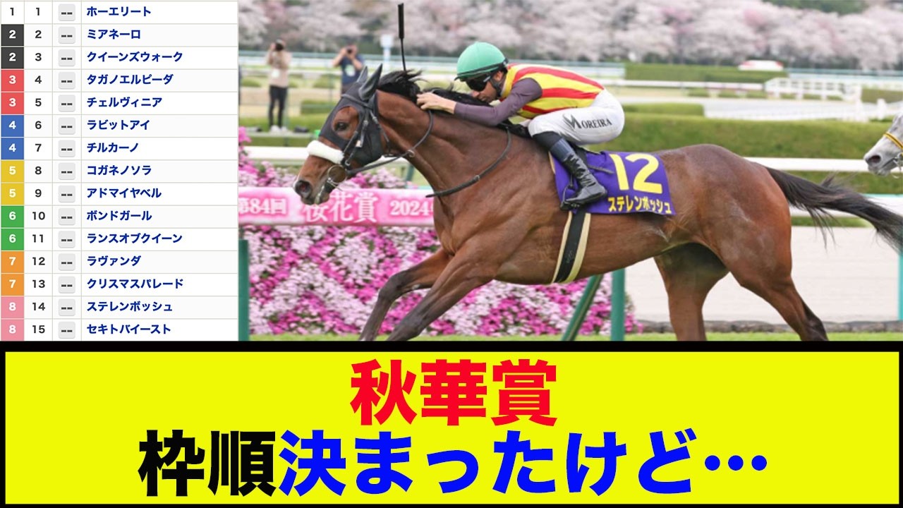 【秋華賞2024】「秋華賞枠順出たけど…」に対する反応【競馬】【反応集】#競馬 #競馬予想 #秋華賞2024