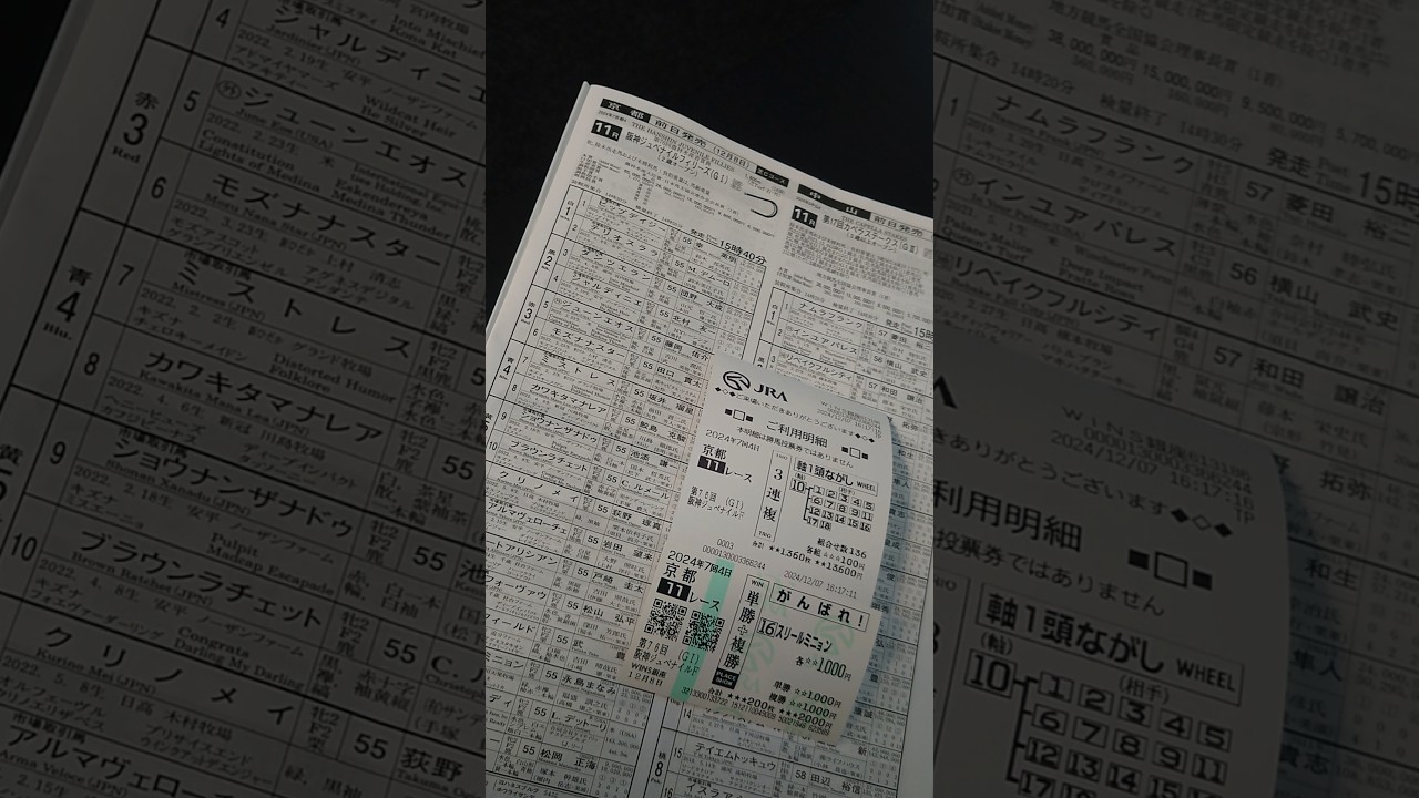 第76回阪神ジュベナイルフィリーズ（G1）🐴アルマヴェローチェ✘岩田望来👦優勝＆G1初制覇‼️おめでとうございます🎉🎉🎉🎉🎉🎉🎉🎉🎉🎉#競馬#阪神JF#馬券#粗品#アルマヴェローチェ#岩田望来#初制覇