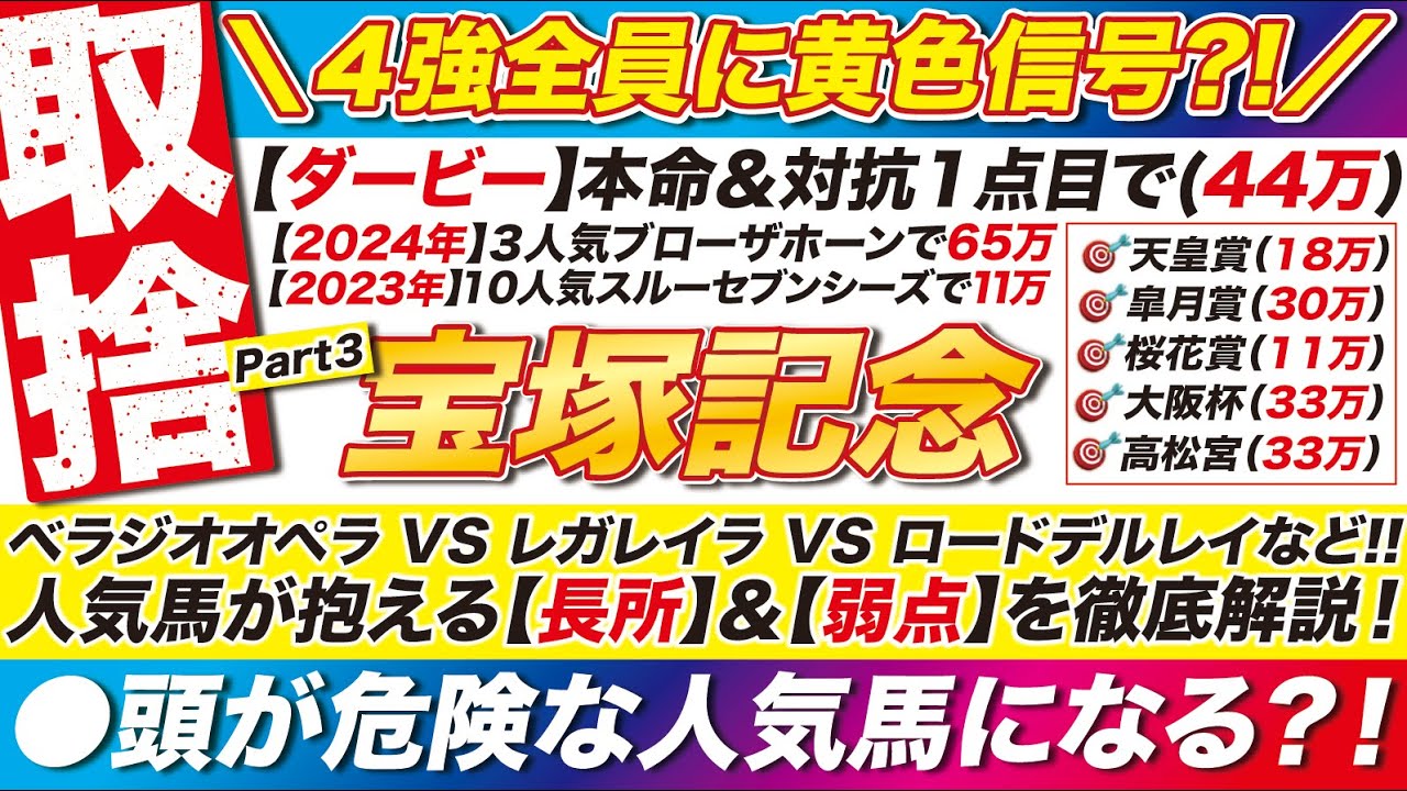 ４強全員に黄色信号?!→【宝塚記念2025予想】ベラジオオペラ VS  ロードデルレイなど！人気馬が抱える【長所】＆【弱点】を徹底解説！まさかの●頭が危険な人気馬に？