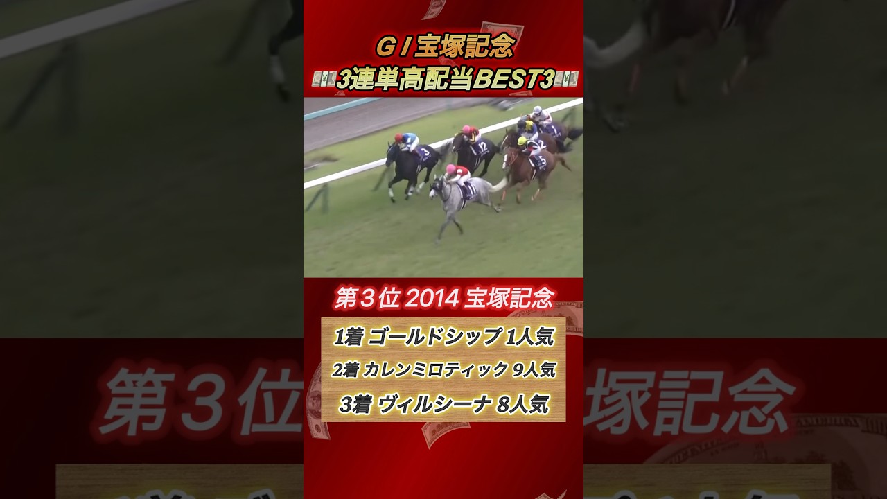 宝塚記念3連単高配当ランキングBEST3！　#競馬  #宝塚記念  #3連単  #shorts