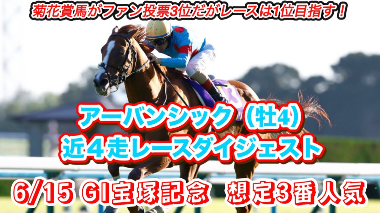【アーバンシック】GI宝塚記念想定3番人気！近4走ダイジェスト
