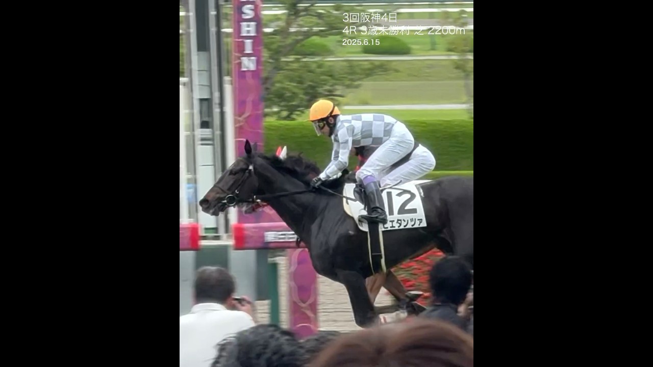 武豊騎手28勝目 宝塚記念と同距離 3歳未勝利 芝2200m エピファネイア産駒ピエタンツァ