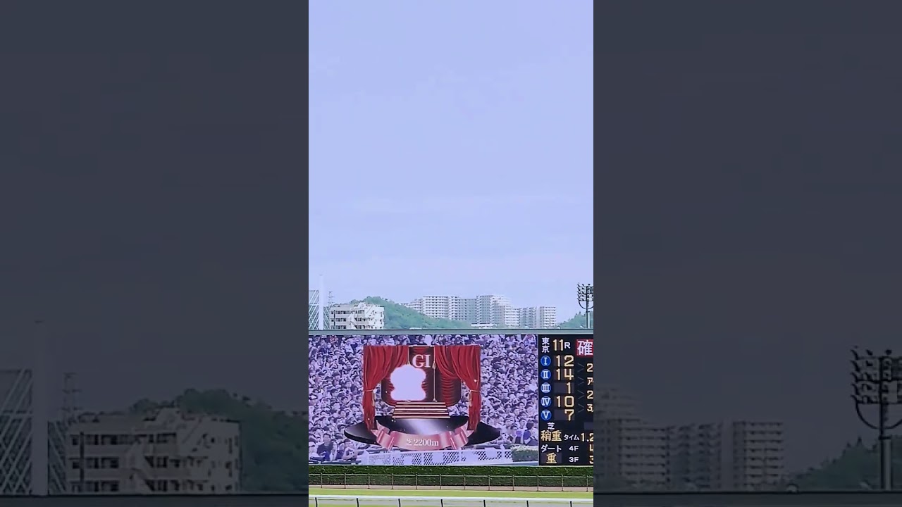 【東京競馬場で見る 宝塚記念ファンファーレ時の風景】ビジョン付近（2025年6月15日）#宝塚記念　#ファンファーレ