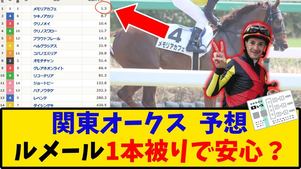 【関東オークス】「予想 今回はルメール騎手の1本被りで安心？」に対するみんなの反応【反応集】