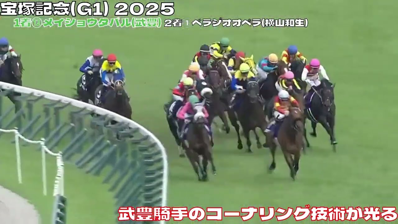 [2025]宝塚記念 勝利の差はコーナーリング技術!? 武豊 メイショウタバル