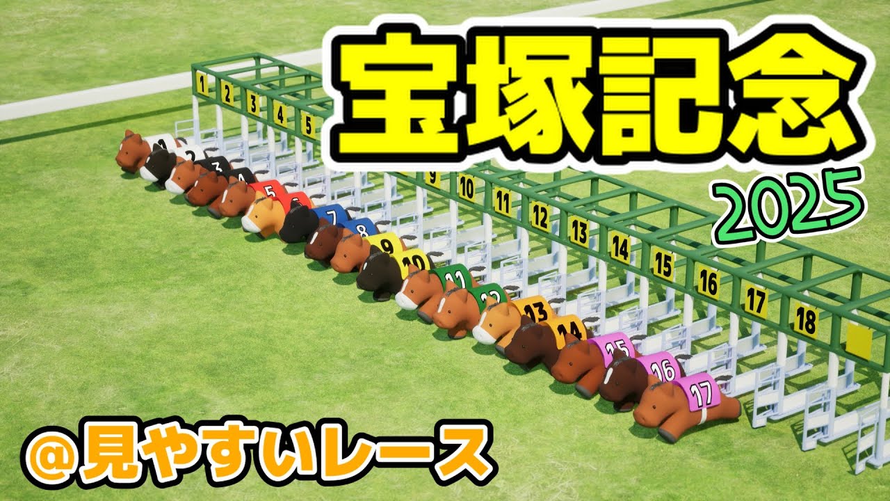 宝塚記念2025を３DCGで再現