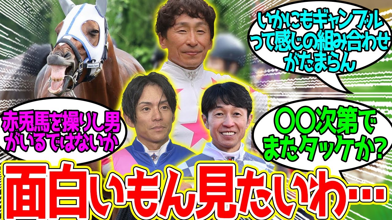 【天皇賞・秋参戦!!】メイショウタバルの鞍上、誰になりそう？に対するみんなの反応！【競馬 の反応集】