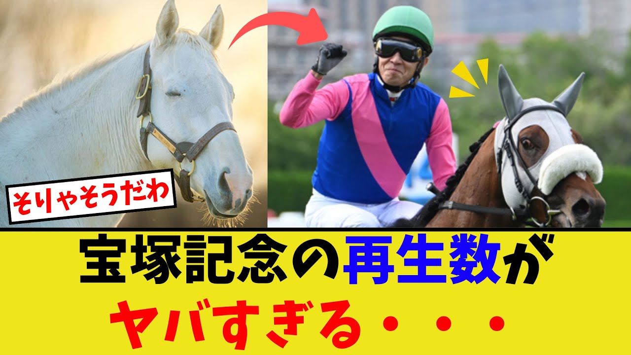 宝塚記念、再生数がガチでヤバいことに・・・【競馬反応集】