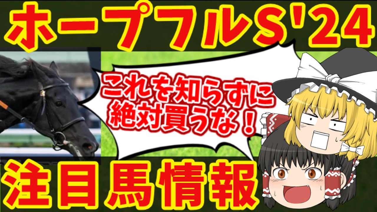 【ホープフルステークス】これで最後だ！！当てたい欲が凄い魔理沙の知らないと損をする注目馬の情報！！