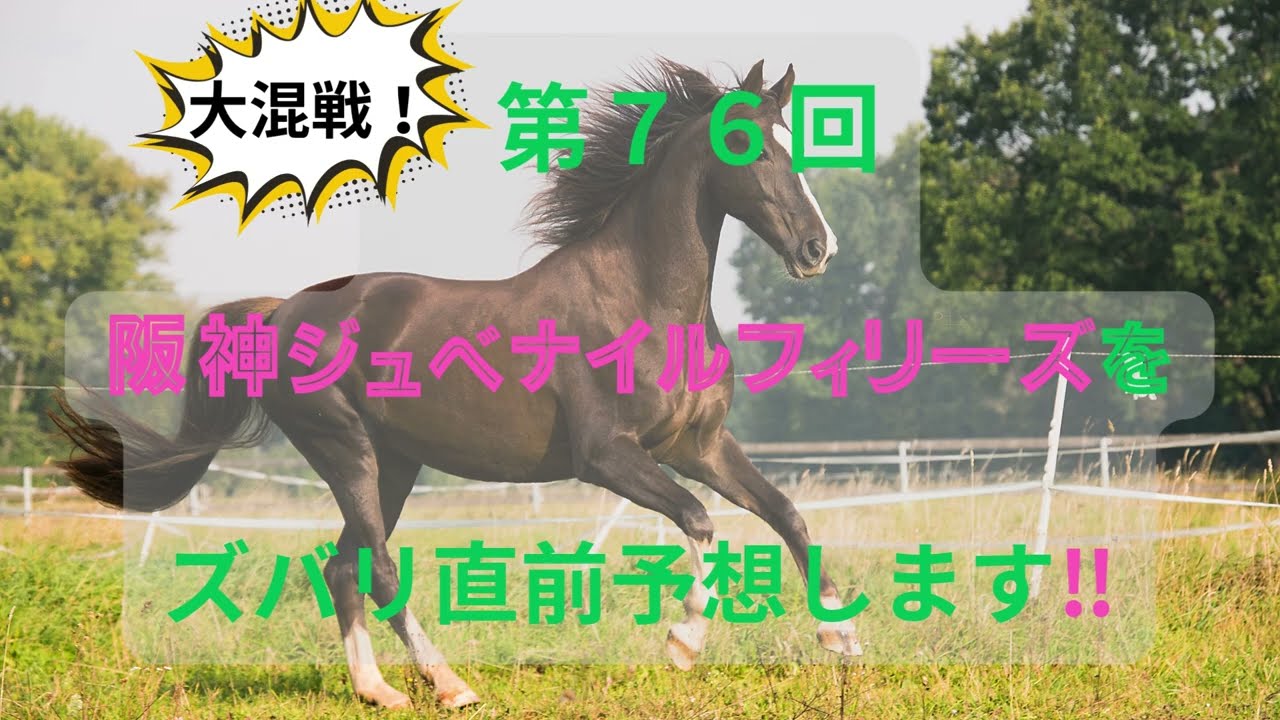 大混戦の第７６回 阪神ジュベナイルフィリーズを ズバリ予想します！！
