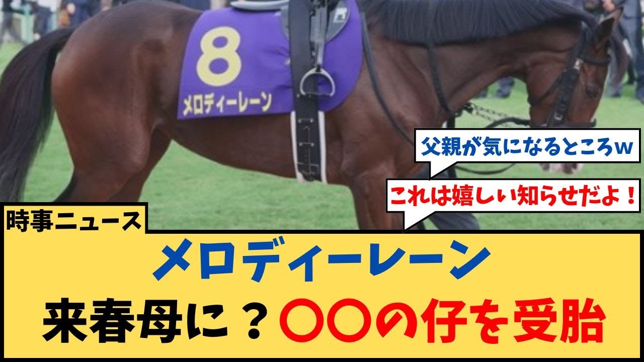 【競馬】「メロディーレーン 来春母に？〇〇の仔を受胎」に対するコメント集【反応集】