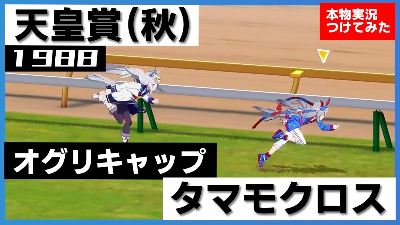【史実競馬レースを再現！】タマモクロス VS. オグリキャップ『やはり、芦毛対決！　アニメ 第13話』1988年 天皇賞・秋(G1) 実況：中根幹夫アナ　シンデレラグレイ　名実況　ウマ娘　MAD