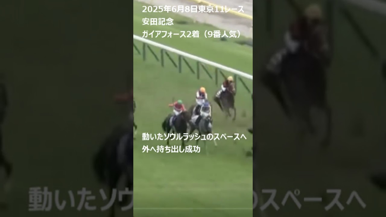 【安田記念2025ガイアフォース2着】なんなんだあソウルラッシュを差して2着！ #安田記念 #競馬予想 #2025 #ガイアフォー #レース結果