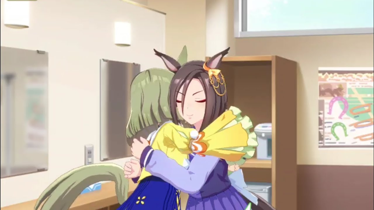 【ウマ娘】エアメサイア　秋華賞勝利後　グルーヴ&シャカールとハグ
