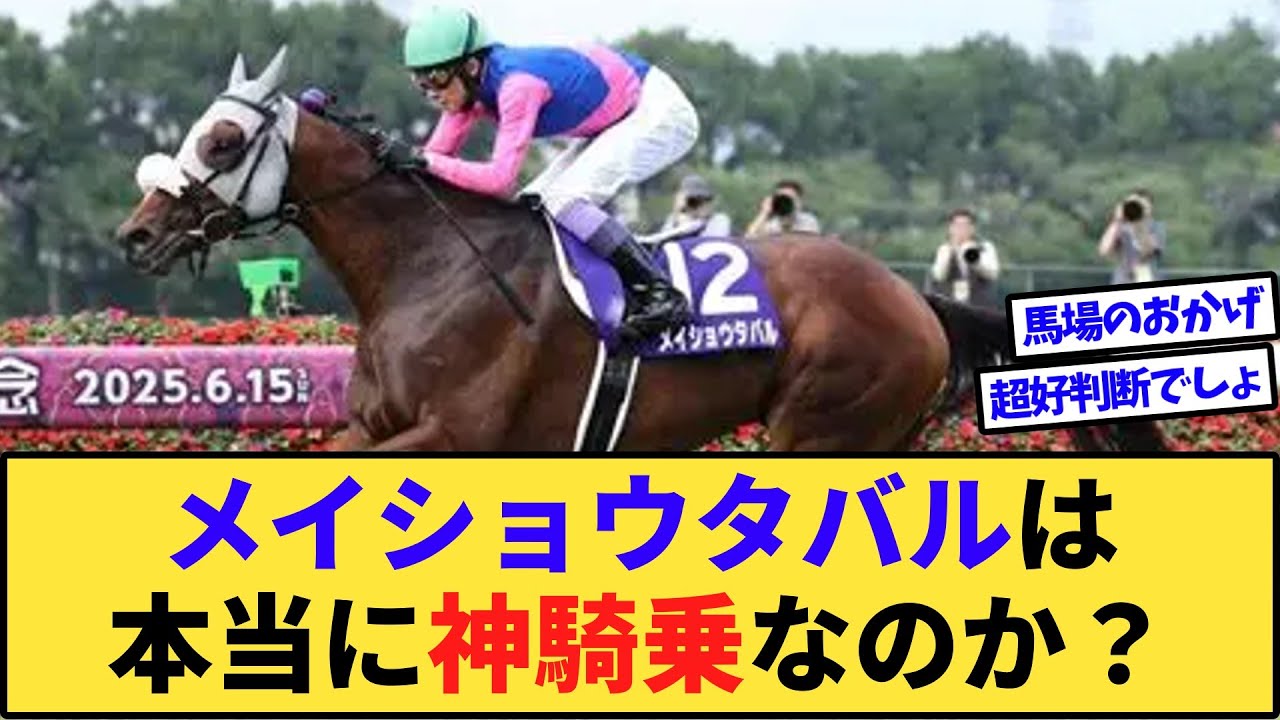 【競馬】メイショウタバルの宝塚記念って言うほど神騎乗なのか？