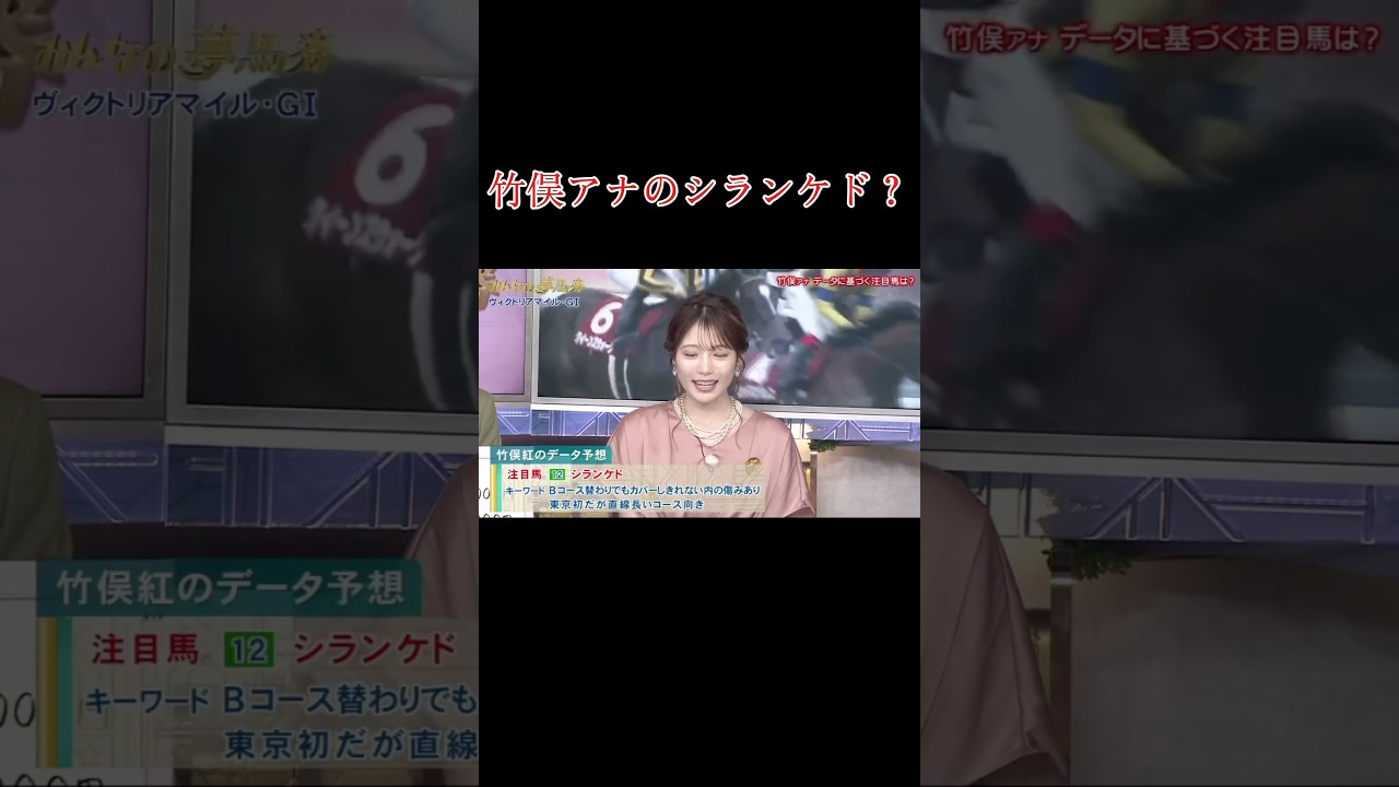 竹俣アナのシランケド？#競馬 #フジテレビ #しらんけど #ヴィクトリアマイル