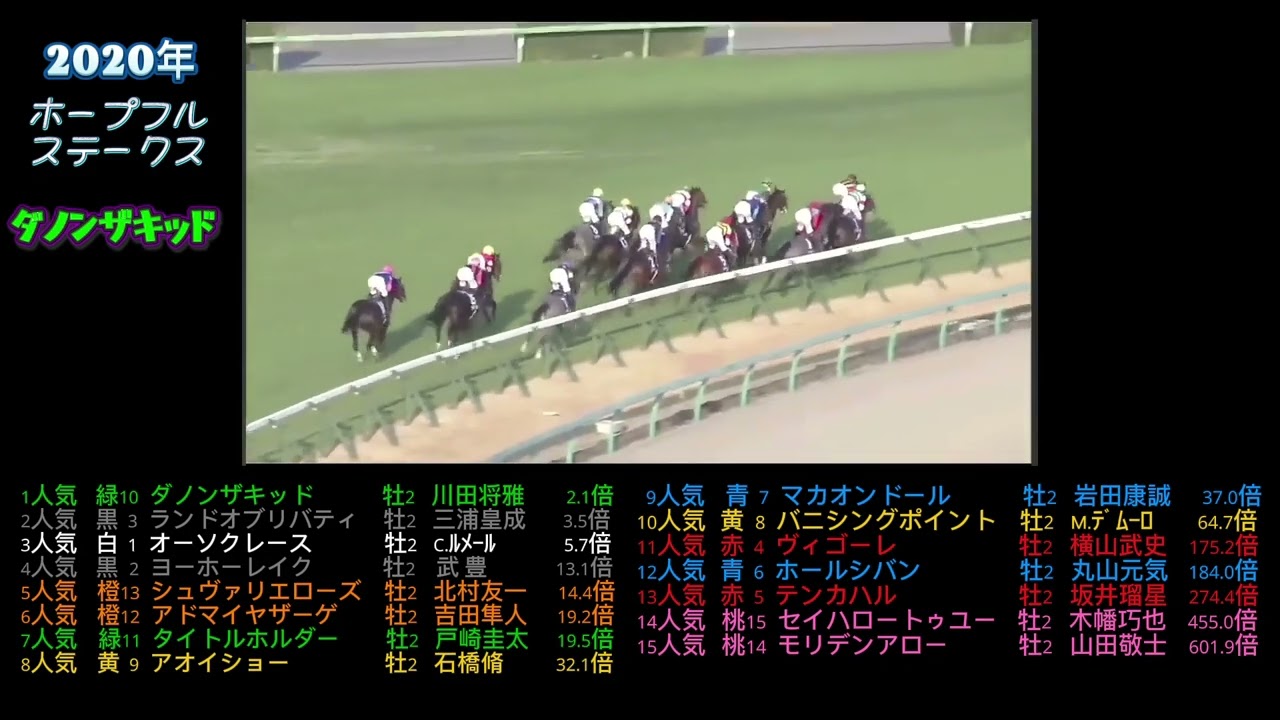 2020年ホープフルステークス　ダノンザキッド　　#ウマ娘#タイトルホルダー＃競馬＃ダート＃武豊#競走馬#horse#ウマ娘プリティーダービー