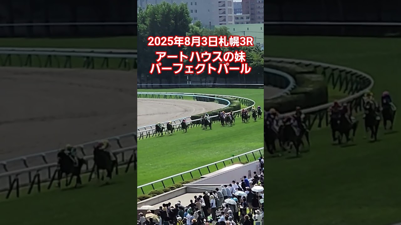 2025年8月3日札幌3Rはアートハウスの妹パーフェクトパールが圧巻の内容！ここから秋華賞に間に合えば楽しみがある！