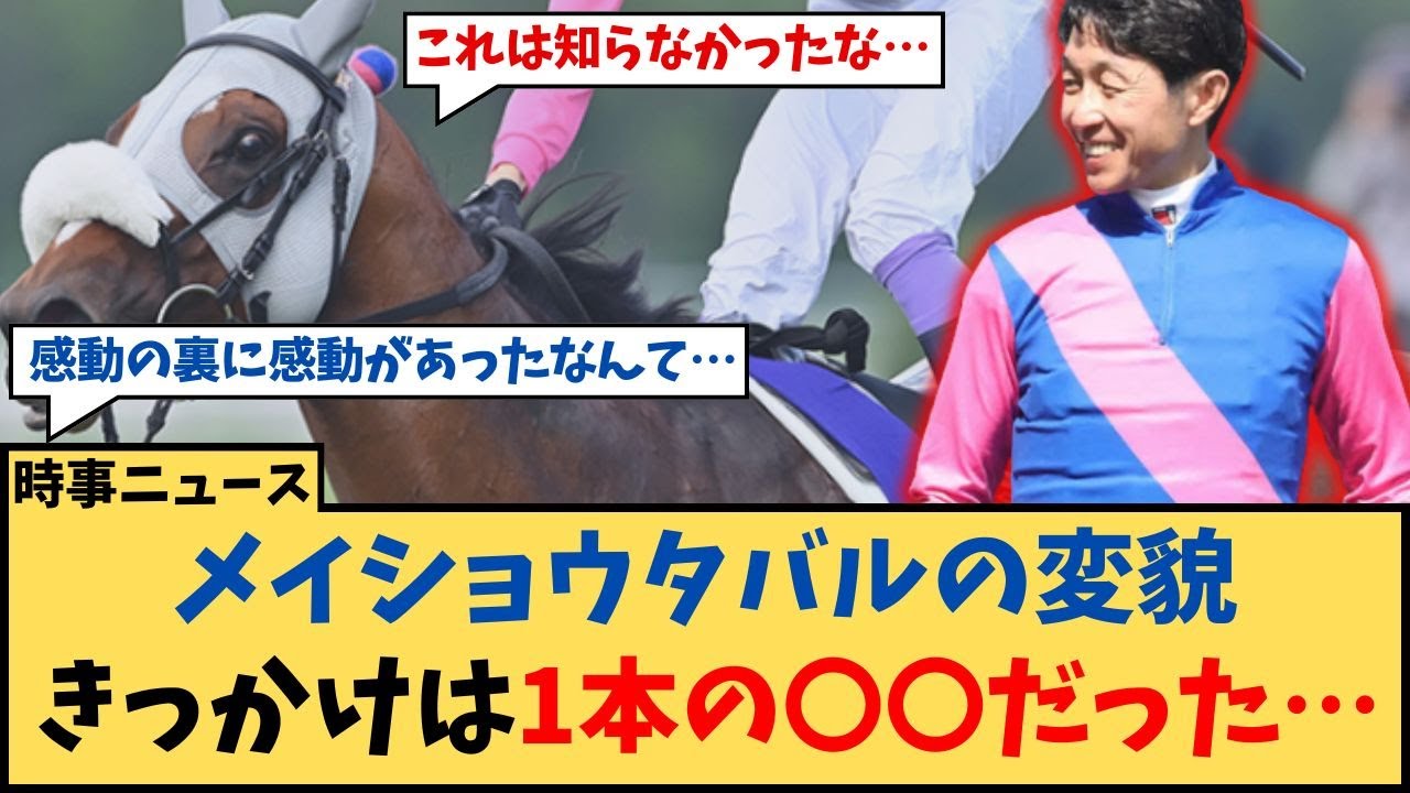 【競馬】「メイショウタバルの変貌 きっかけは1本の〇〇だった…」に対するコメント集【反応集】