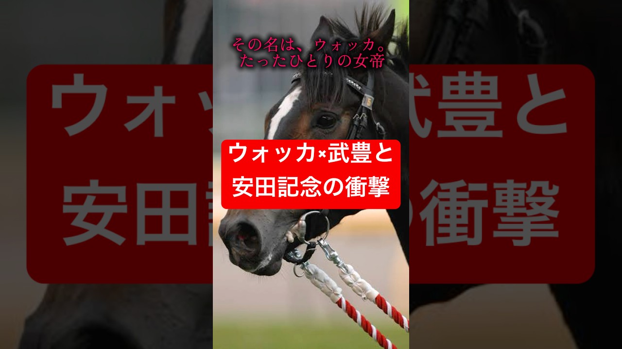 ウォッカ×武豊と安田記念の衝撃 #安田記念 #衝撃 #武豊 #ウォッカ