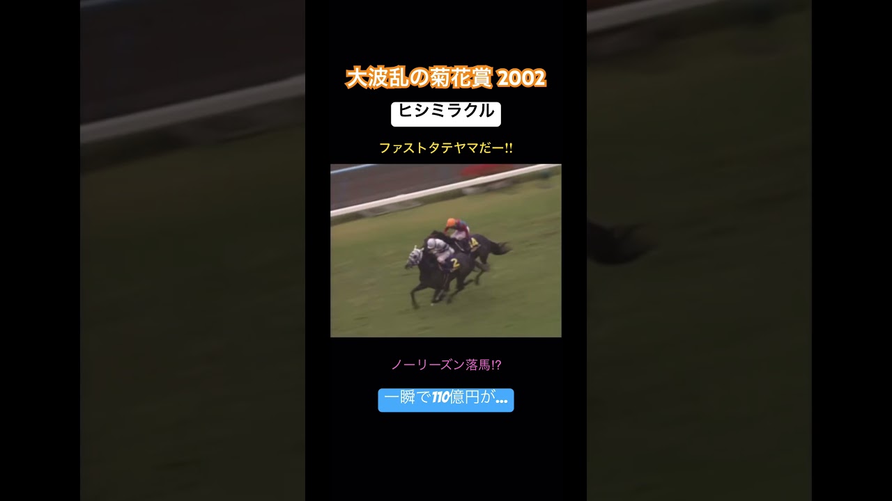 【大波乱】ヒシミラクル 菊花賞 2002【ノーリーズン落馬】#shorts