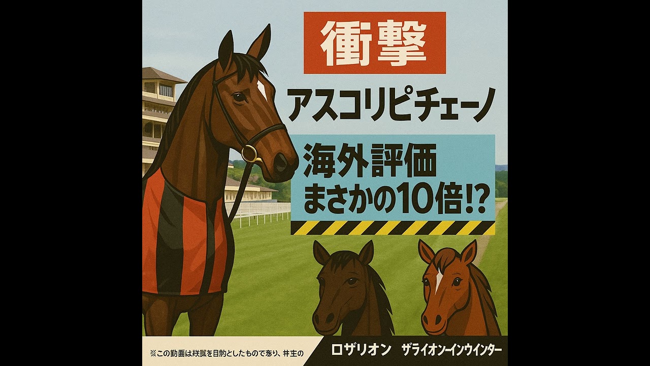【2025年ジャックルマロワ賞】アスコリピチェーノの評価は妥当か？海外オッズと日本オッズの決定的な違い！ #ジャックルマロワ賞 #アスコリピチェーノ #海外競馬 #ブックメーカー #ロザリオン