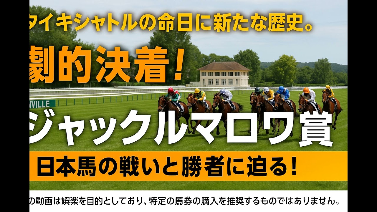【海外競馬超レース速報】ディエゴヴェラスケ優勝！ジャックルマロワ賞2025を徹底解説！