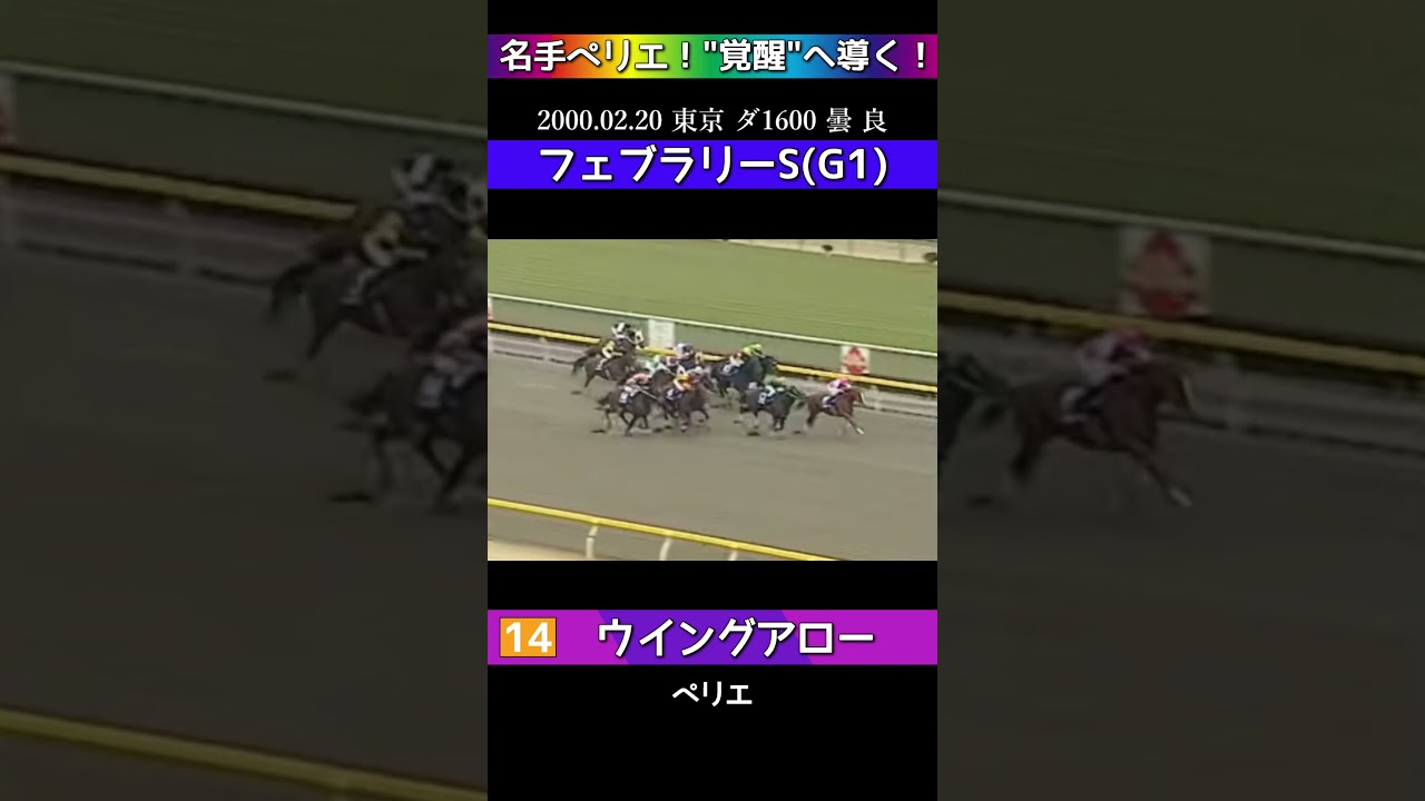 【 競馬 】 ウイングアロー！G1フェブラリーS！名手ペリエ！覚醒へ導く！追込レース集！#shorts #競馬