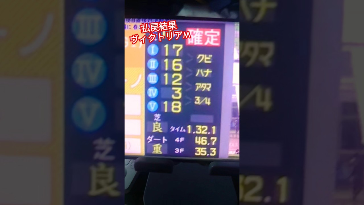 払戻し結果 ヴィクトリアマイル 馬券