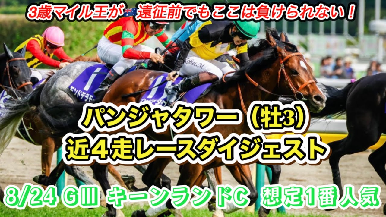 【パンジャタワー】GⅢキーンランドC想定1番人気！3歳マイル王の近4走レースダイジェスト
