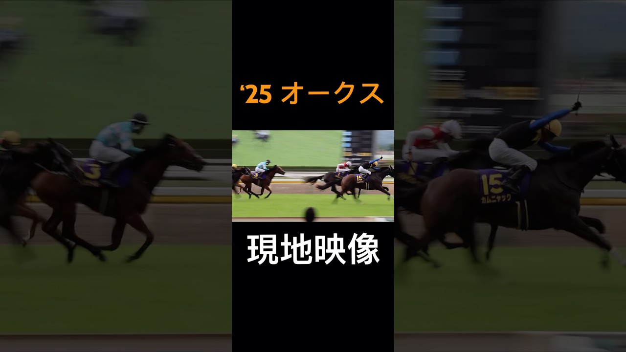 2025年 オークス (優駿牝馬) 最後の直線の映像 #オークス #カムニャック #競馬 #shorts