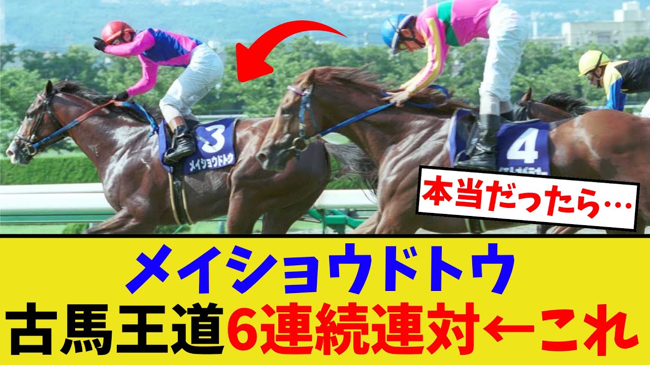 メイショウドトウ、古馬王道6連続連対という事実【競馬反応集】