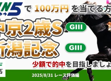 【WIN5で100万円レース評価編】2025年8月31日（日）中京2歳S・新潟記念【競馬】