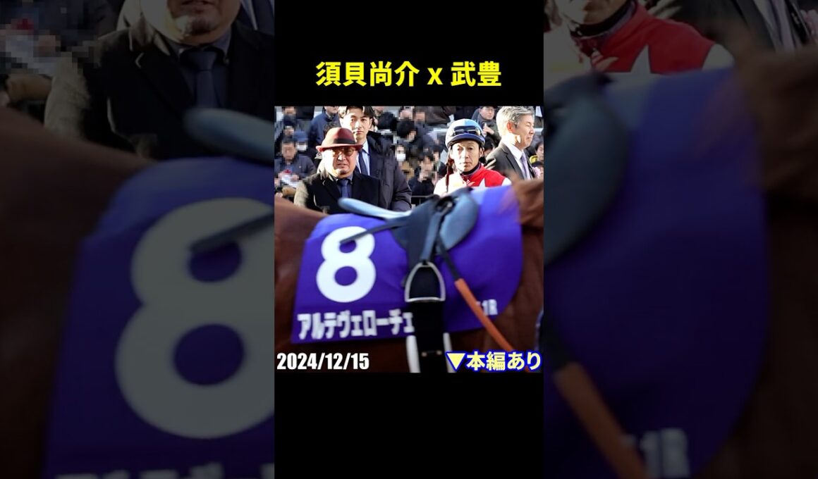 朝日杯フューチュリティSパドックでの武豊騎手と須貝尚介調教師 #武豊 #須貝尚介 #騎手 #競馬 #現地映像 #shorts