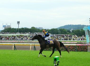 2025/5/25 東京競馬場 東京11R 優駿牝馬 オークス ゴール板前 1着カムニャック 2着アルマヴェローチェ 3着タガノアビー